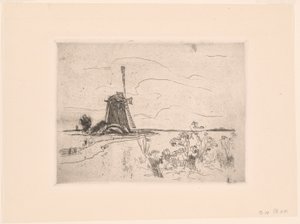 Mølle i Holland af John Henry Twachtman