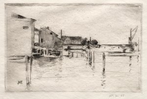 The Dock, Bridgeport, Connecticut af John Henry Twachtman