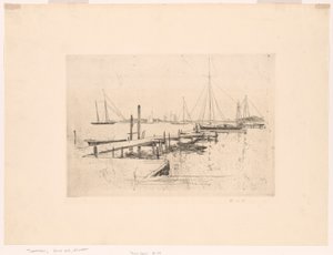 Yacht Dock af John Henry Twachtman