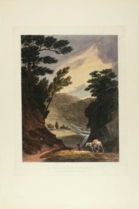 Udsigt nær Schuylkill Falls, Pennsylvania, plade fem af det første antal maleriske udsigter over amerikansk sceneri af John Hill