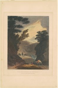 Udsigt nær Falls of Schuylkill af John Hill, after Joshua Shaw