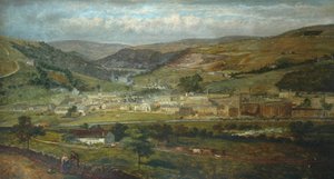 Hebden Bridge fra Palace House, Fairfield, 1869