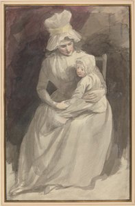 Fru Skinner og Barn af John Hoppner