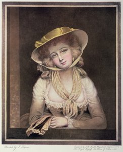 Portræt af Sophia Western, indgraveret af J.R. Smith, 18