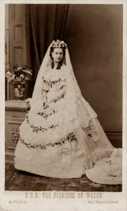 Prinsesse Alexandra af Danmark i sin brudekjole til sit ægteskab med prinsen af Wales, den kommende kong Edward VII