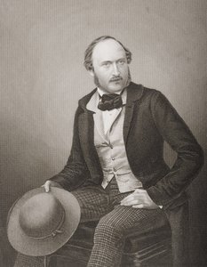 H.R.H. Prins Albert (1819-61) Prinsgemale af Storbritannien og Irland, graveret af D.J. Pund fra et fotografi, fra 