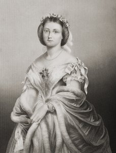 H.R.H. Prinsesse Victoria Adelaide Maria Louisa (1840-1901) Prinsesse Royal af England, graveret af D.J. Pund fra et fotografi fra 