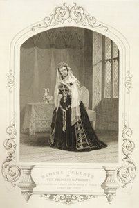 Madame Celeste som prinsesse Katherine, Akt V, scene 2 i "Henry V", fra et daguerreotypi, graveret af George Hollis (1792-1842), udgivet af John Tallis und Co. af John Jabez Edwin Paisley Mayall