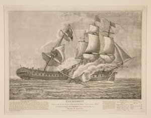 Engagement mellem den amerikanske fregatforfatning og den britiske fregat Guerri?re
