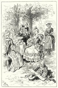 Lady Bettys besøg i Bun-House (litho) af John Jellicoe