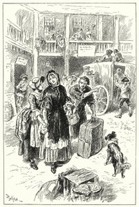 Træneren på Old Angel Inn (litho) af John Jellicoe