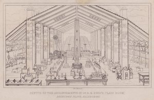 Skitse af arrangementerne i Dr D B Reids klasseværelse, Roxburgh Place, Edinburgh (gravering) af John Johnstone