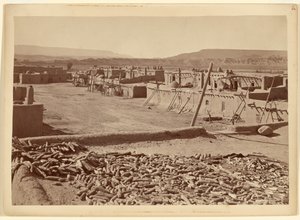 Pueblo of San Juan, New Mexico: Byens nordlige ende af John K. Hillers