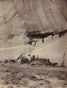 Ruiner af Cliff Dwellings, Cañon de Chelly, Arizona, ca. 1879-1881.