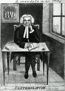 Kontemplation - Lord Monboddo i hans studie, 1784 af John Kay
