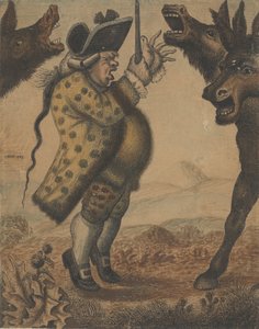 Hr. Alexander Campbell, organist, dirigent Three Braying Asses, 1782. af John Kay