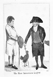 Det første interview i 1786 mellem diakon Brodie og George Smith, 1788 af John Kay