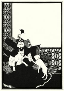 Illustration til historien om Aladdin og den vidunderlige lampe (litho)