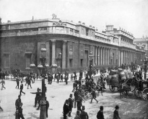 Bank of England, London, slutningen af det 19. århundrede.