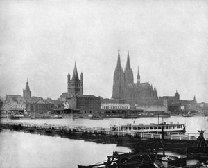 Rhinen ved Köln, Tyskland, 1893. af John L. Stoddard