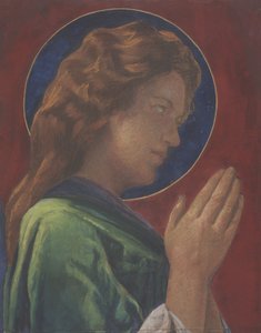 A Saint (pastel og akvarel på papir monteret på krydsfiner)