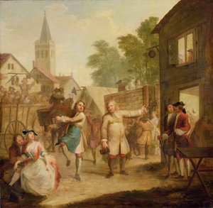 Hob fortsætter med at danse på trods af sin far, ca. 1726 (olie på lærred)