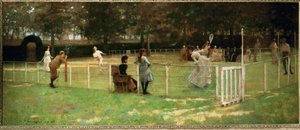 Et spil tennis (maleri på lærred) af John Lavery