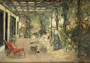 Breakfast on the Terracedani af John Lavery