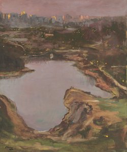 Central Park, aften af John Lavery