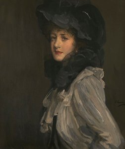 Dame i grå og sort af John Lavery