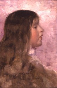 Skitse af et barnehoved af John Lavery
