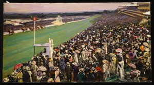 Gold Cup, Ascot, den kongelige indhegning af John Lavery