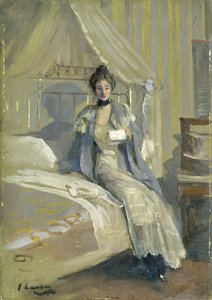 The Letter (olie på møllekarton) af John Lavery