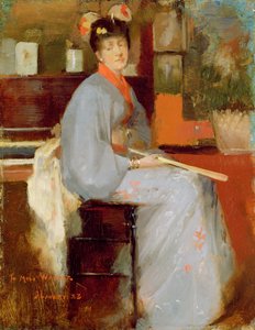 Kvinde i japansk kjole, 1883 af John Lavery