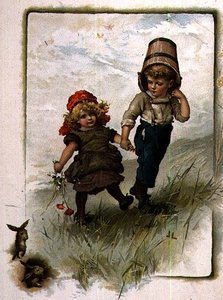 Jack og Jill, fra en illustreret bog med børnerim af John Lawson