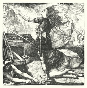 Kong Warwolfs død (gravering) af John Lawson