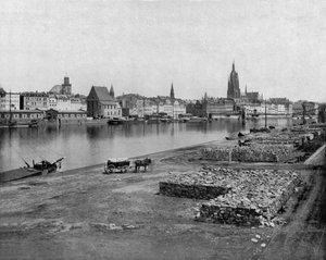 Frankfurt ved Mein i Tyskland, ca. 1900 (s/h-billede)
