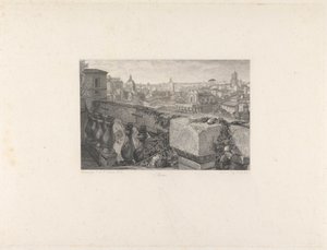 Rom, fra Farnese Gardens af John Le Keux