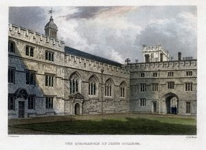 The Quadrangle of Jesus College, Oxford University, c1830