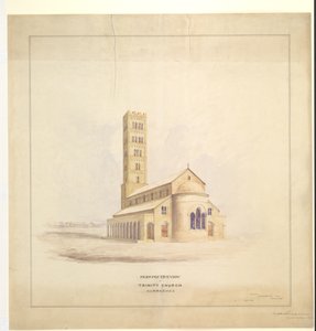 Trinity Church, Kurrachee (Karachi), september 1856 (akvarel på papir) af John Le Mesurier