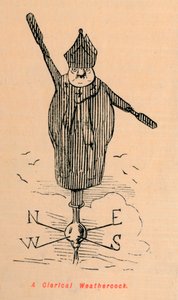 En gejstlig vejrhane, c1860, c1860 af John Leech