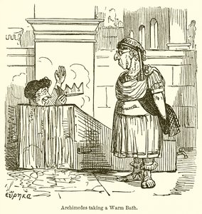 Archimedes tager et varmt bad af John Leech