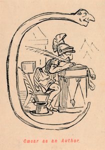Cæsar som forfatter, 1852 af John Leech