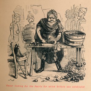 Cæsar leder efter de perler, som Storbritannien blev fejret for, c1860, c1860. af John Leech