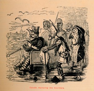 Knud irettesætter sine hofmænd, c1860, c1860 af John Leech