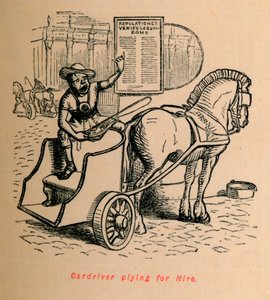 Bilchauffør søger til leje, 1852 af John Leech