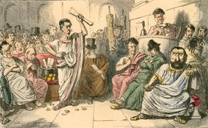 Cicero fordømmer Catilina af John Leech