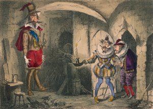 Opdagelsen af Guido Fawkes af Suffolk og Mounteagle, 1850 af John Leech