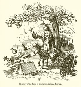 Opdagelse af gravitationslovene af Isaac Newton
