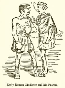Tidlig romersk gladiator og hans protektor